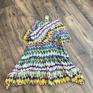 Haute Hippie 100% colorful spaghetti strap shirt size small